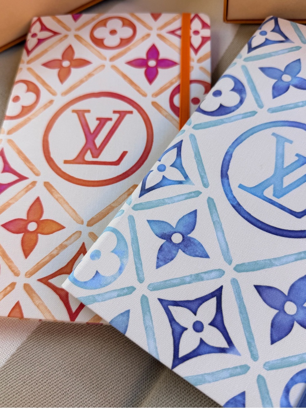 Louis Vuitton By The Pool Blue Watercolor Collection Jane notebook journal - Picture 2 of 6